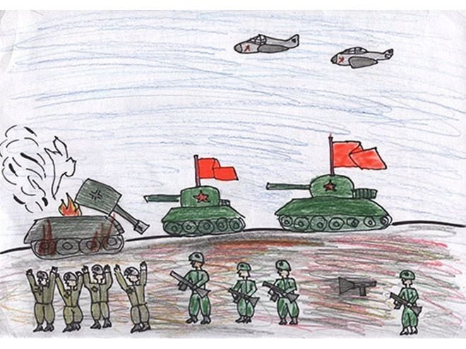Детские рисунки на тему война