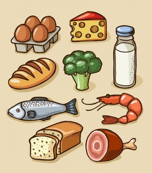 Продукты мультяшный