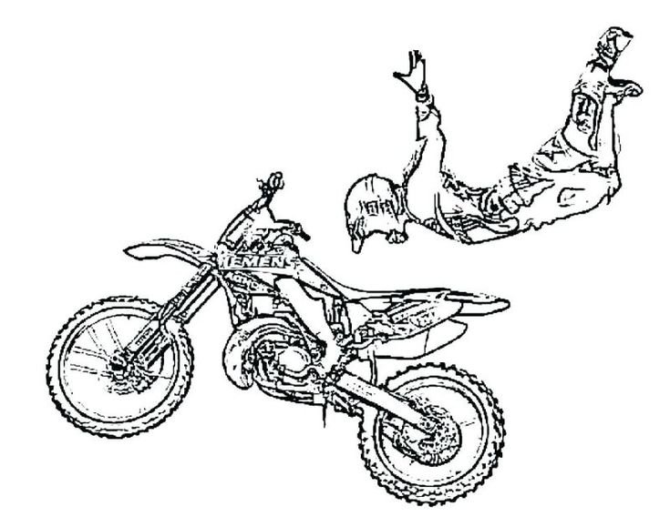 Питбайк раскраска ТТР 125