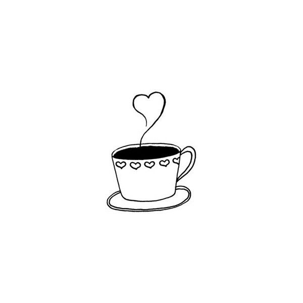 Рисунок кофе для срисовки