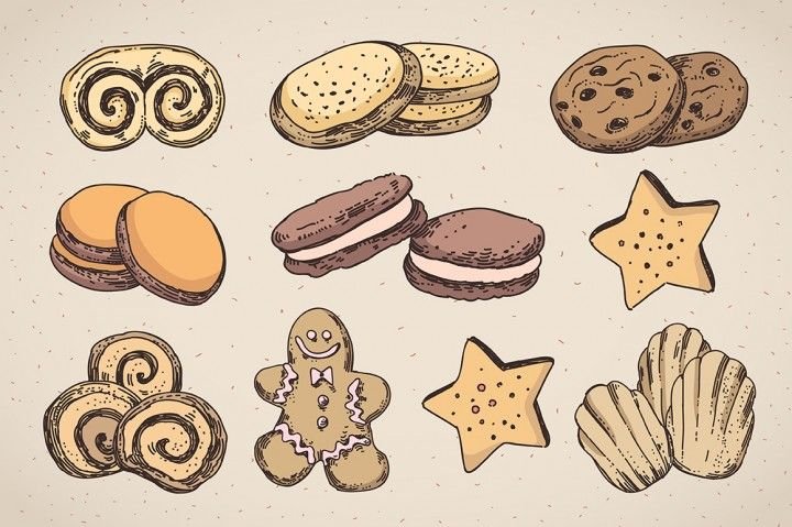 Печенье рисунок карандашом