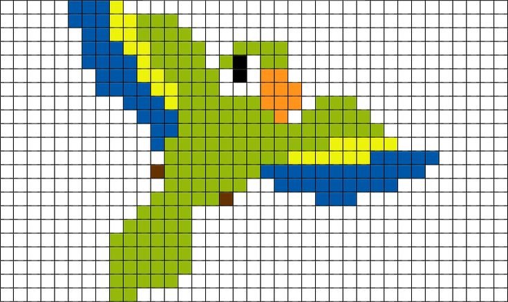 Рисунки по клеточкам цветные