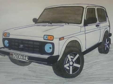 Niva 2121 спереди вектор