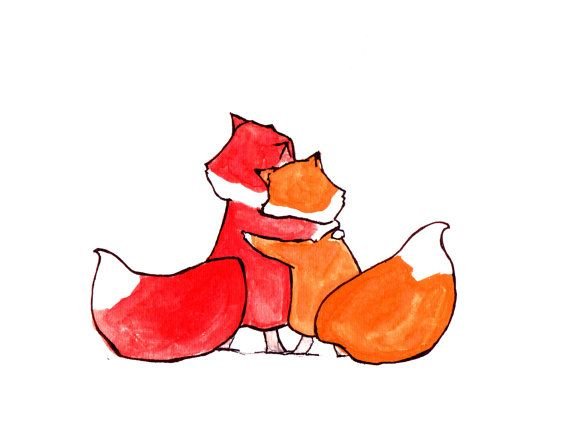 Лисенок с сердечком