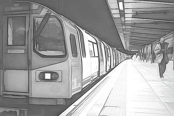 Метро рисунок карандашом