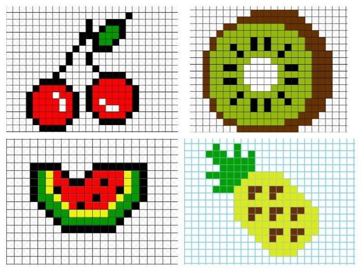Рисунки по клеточкам небольшие