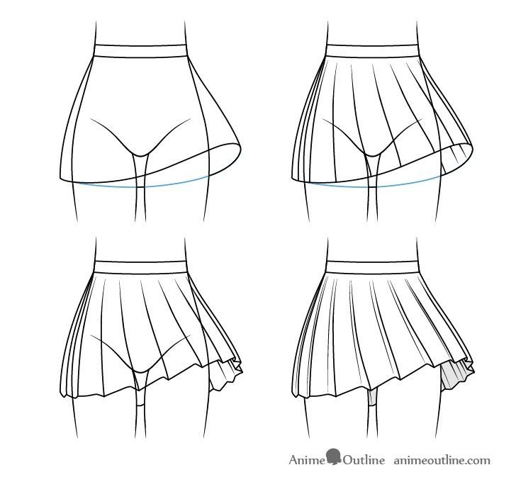 Рисование юбки