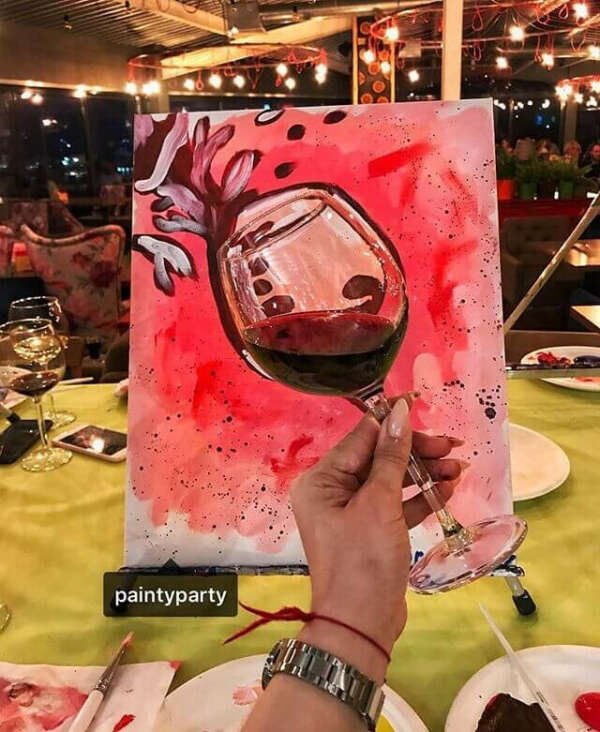 Рисование в кафе