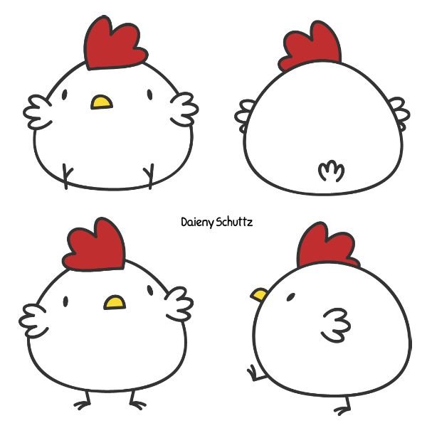 Курица рисунок милый