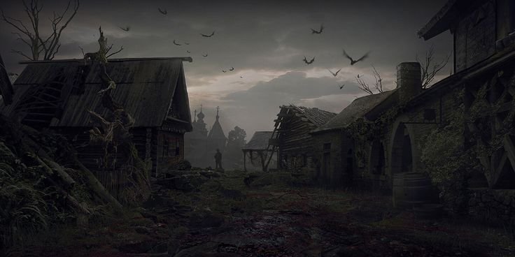 Деревня заброшенная арт