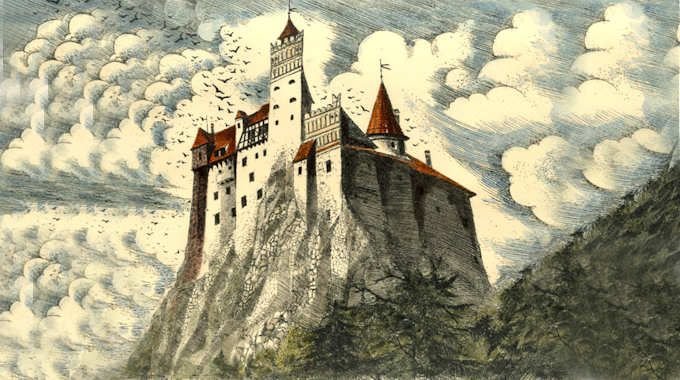 Замок Дракулы рисунок