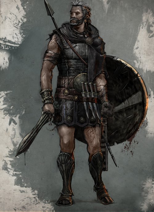 Древнегреческий воин арт