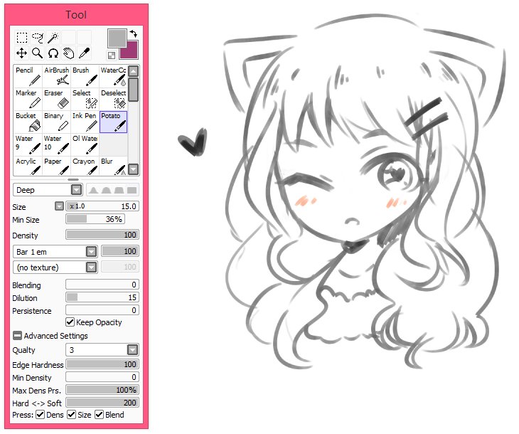 Красивые рисунки в Paint Tool Sai