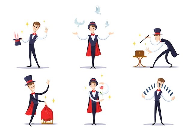 Фокусник вектор