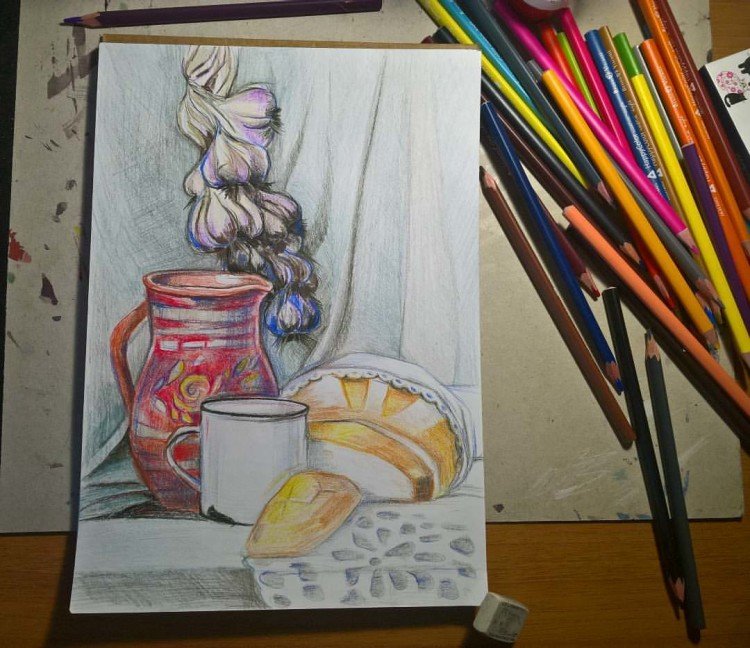 Рисунки цветными карандашами