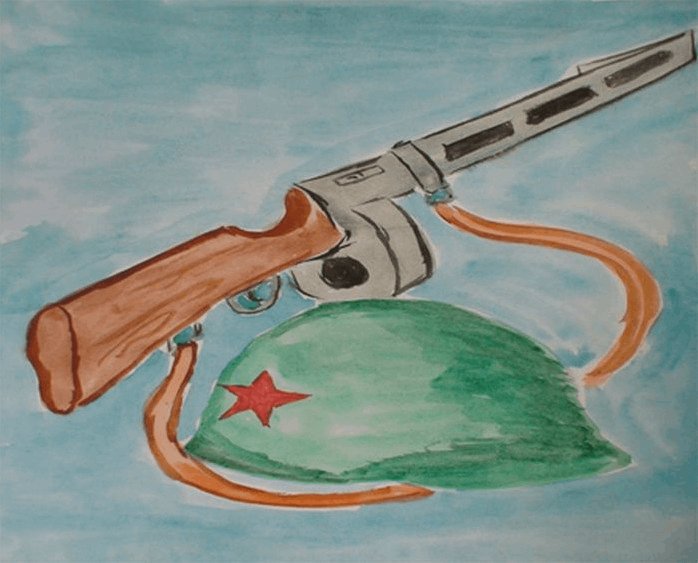 Рисунок на тему Военная тематика