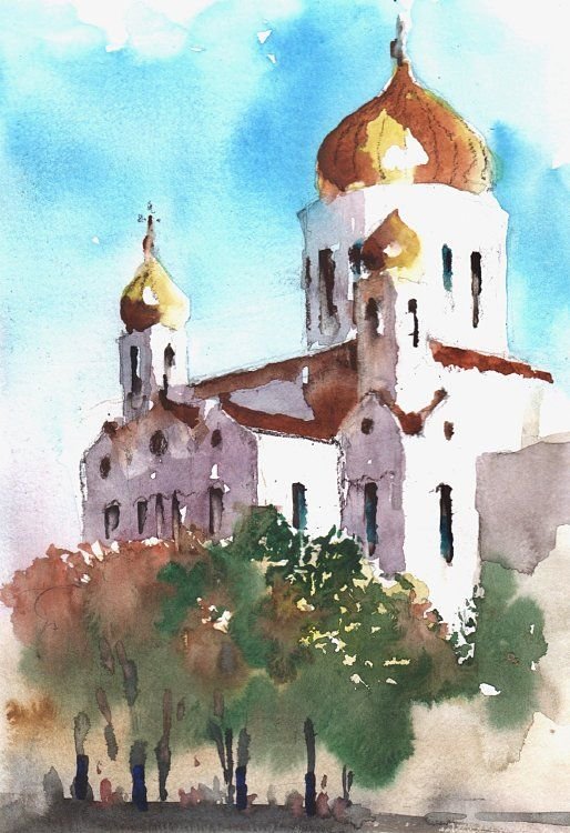 Церковь рисунок