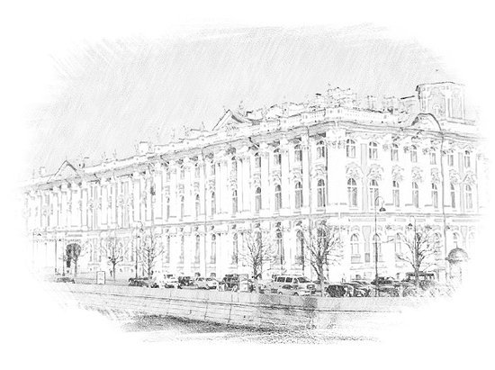 Эрмитаж зимний дворец рисунок