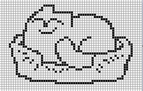 Рисунки по клеточкам кошки