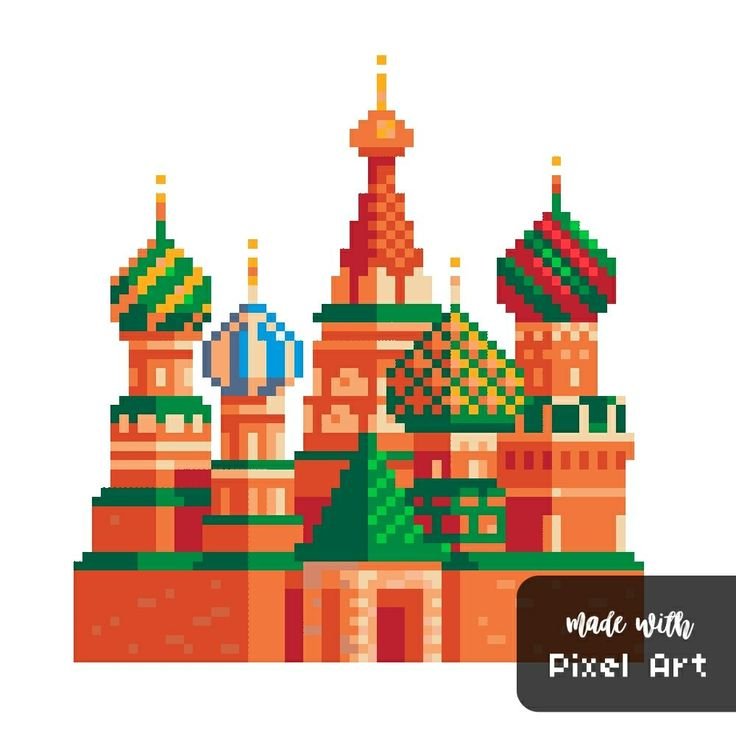 Кремль пиксель арт