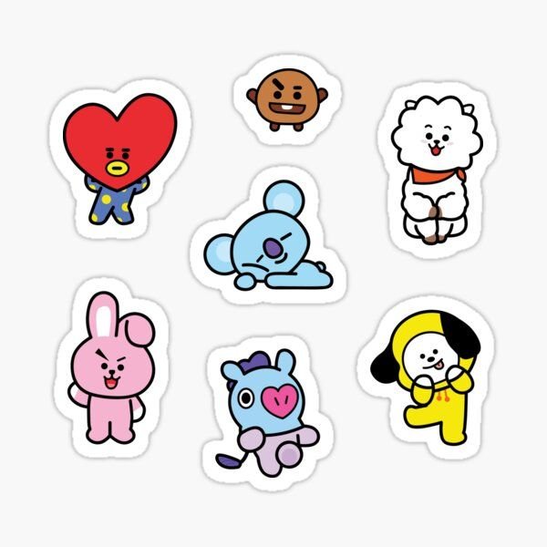 Наклейки BTS И bt21