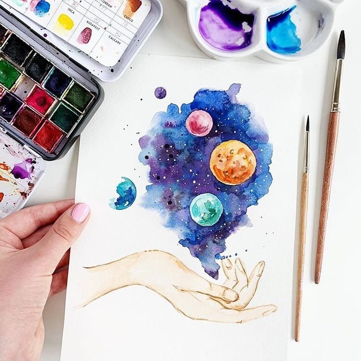 Маленькие рисунки красками