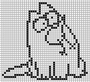 Рисунки по клеточкам кот Саймон
