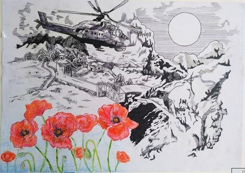 Рисунок на военную тематику