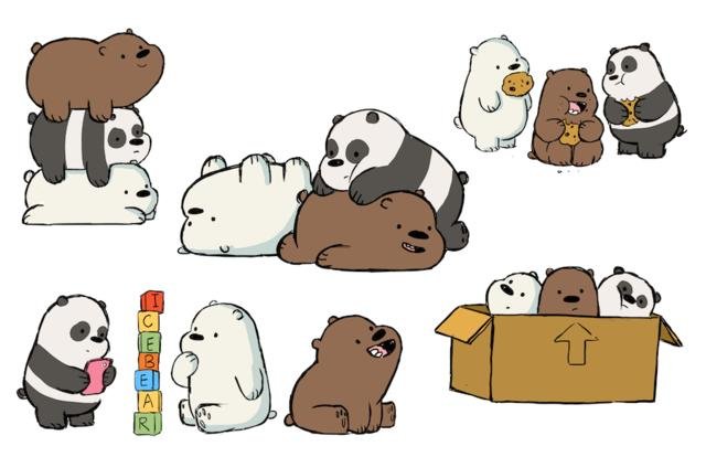We bare Bears наклейки