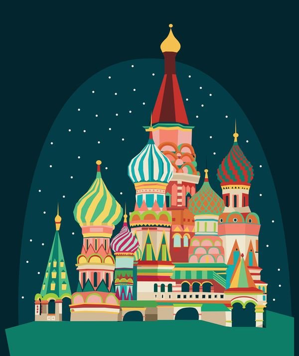 Храм Василия Блаженного рисунок