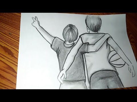 Рисунок для брата легкий старшего