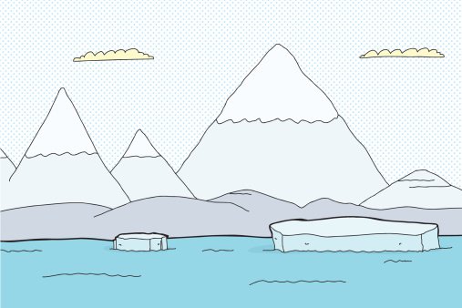 Льдины для детей черно белая