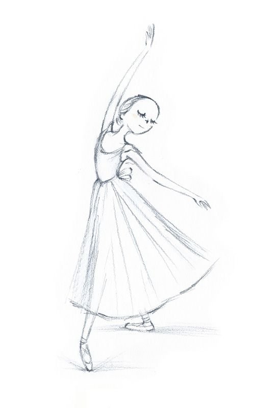 Балерина рисунок карандашом