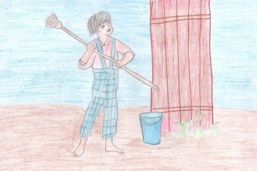 Рисунок к роману приключения Тома Сойера