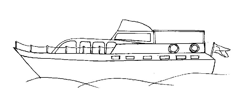 Лодка раскраска