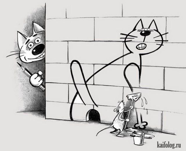 Карикатуры на кошек и котов