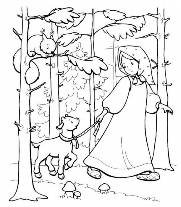 Сестрица Аленушка и братец Иванушка раскраска