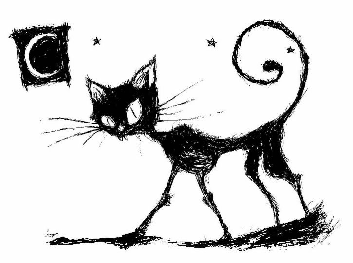 Рисунки котов для срисовки
