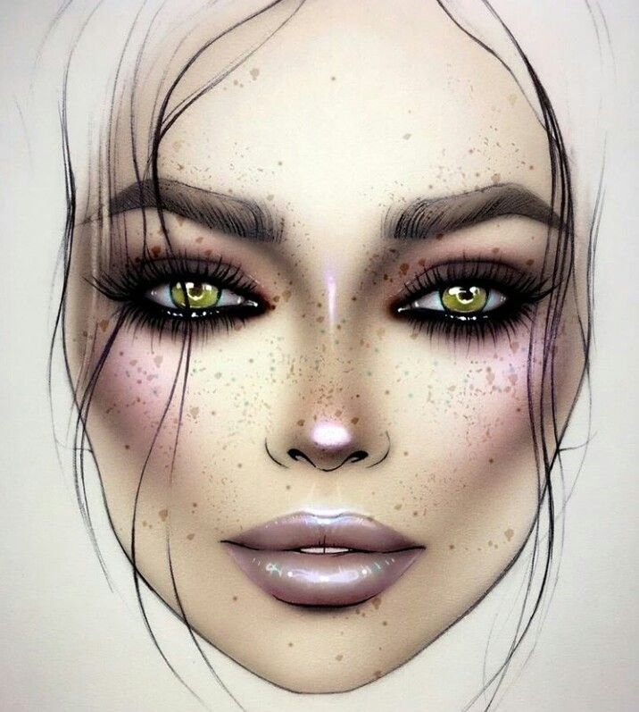 Вечерний макияж рисунок