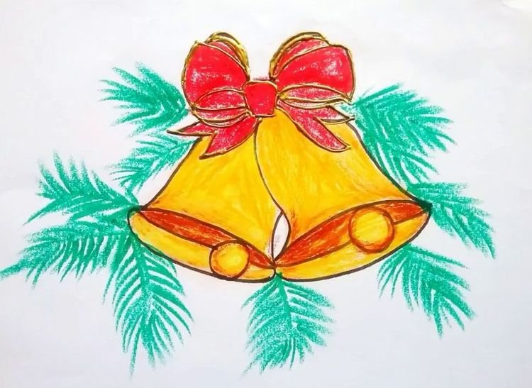 Новогодний рисунок в школу