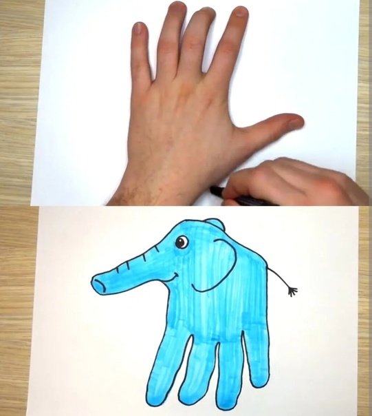 Рисунки из ладошек