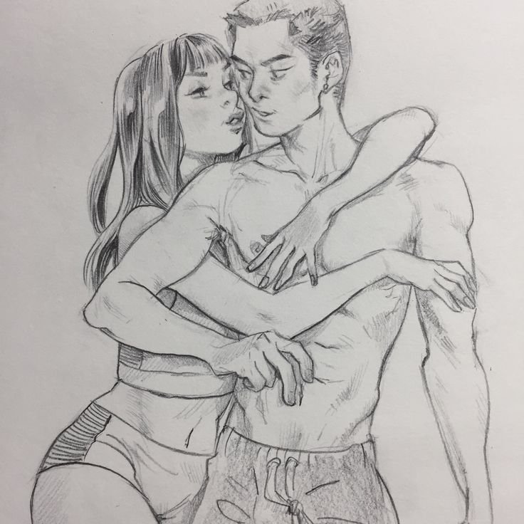 Парень и девушка рисунок