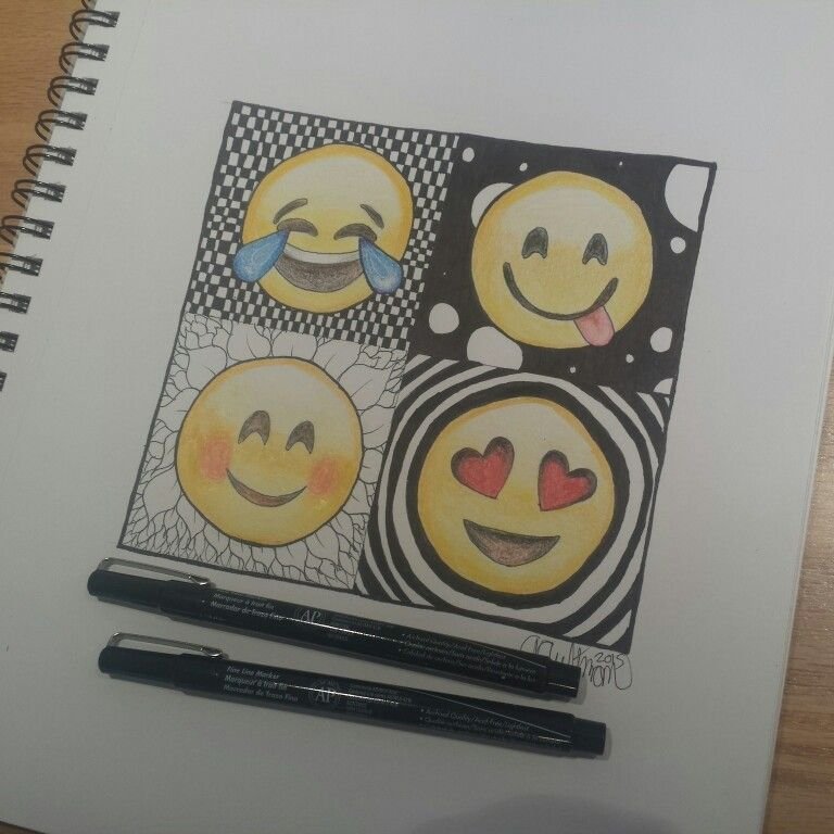 Смайлы для скетчбука