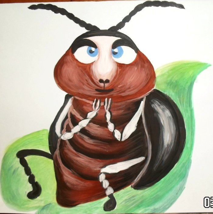Рисунок козявки смешное