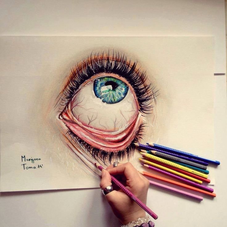 Красивые рисунки цветными карандашами