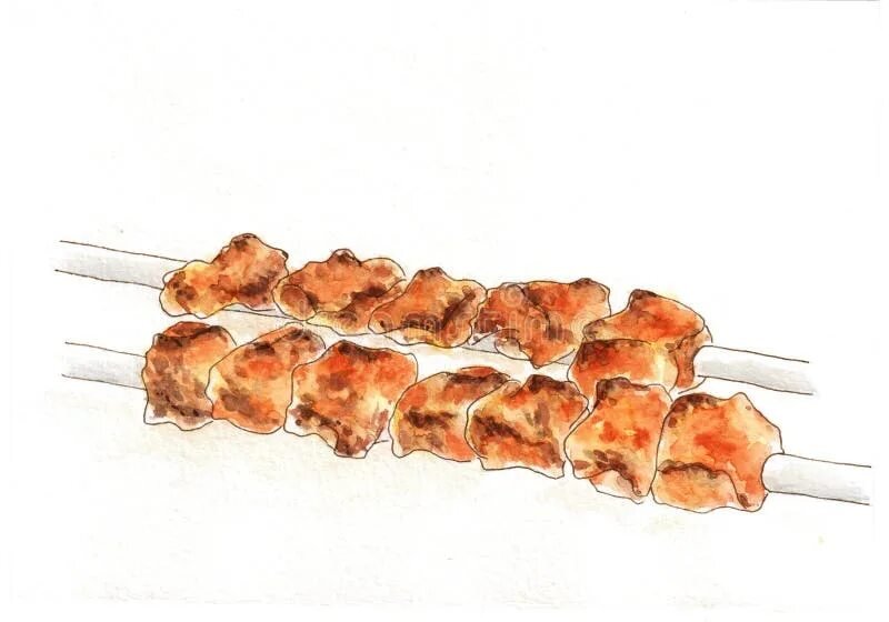 Шашлык нарисованный