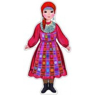 Плакат вырубной "девочка в татарском костюме"