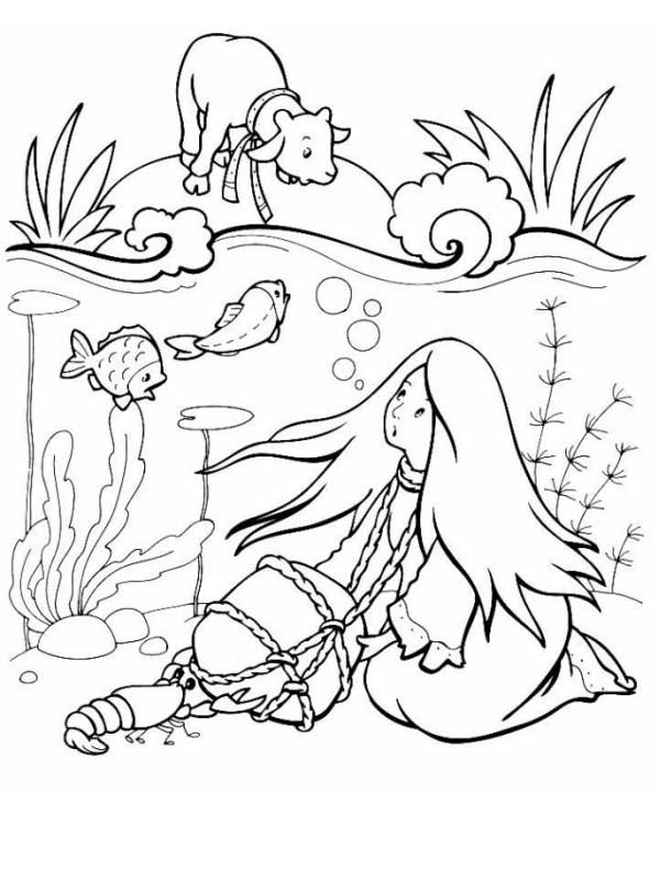 Раскраски из сказки сестрица Аленушка и братец Иванушка