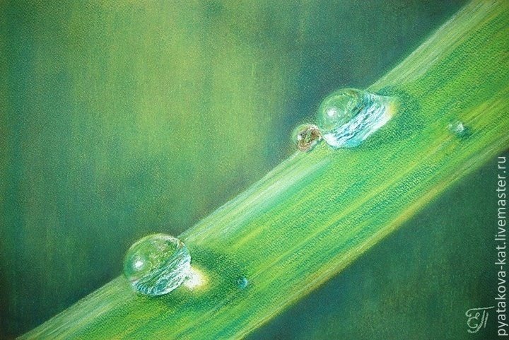 Капля воды акварель