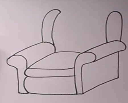 Кресло рисунок карандашом
